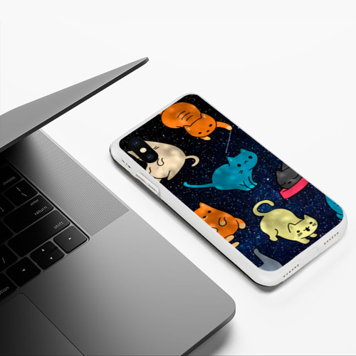 Чехол для iPhone XS Max матовый с принтом Космические котики, фото #5