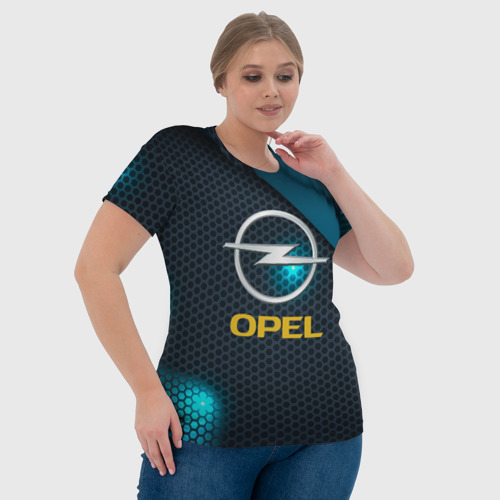 Женская футболка 3D Opel Опель, цвет 3D печать - фото 6