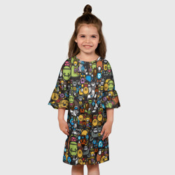 Детское платье 3D Смайл-мордочки - фото 2
