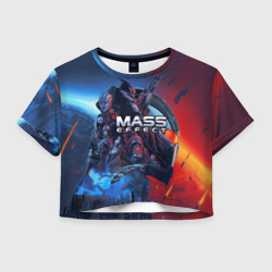 Женская футболка Crop-top 3D Mass Effect Legendary ed