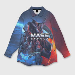 Мужская рубашка oversize 3D Mass Effect Legendary ed