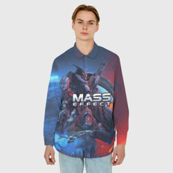 Мужская рубашка oversize 3D Mass Effect Legendary ed - фото 2