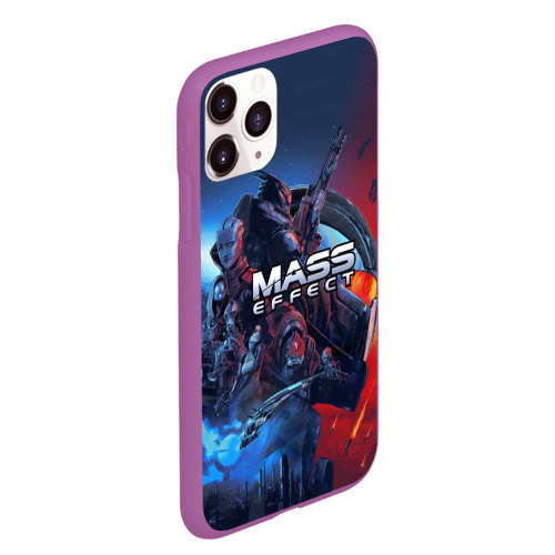 Чехол для iPhone 11 Pro Max матовый Mass Effect Legendary ed, цвет фиолетовый - фото 3