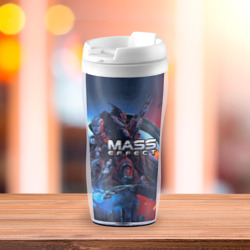 Термокружка с принтом Mass Effect Legendary ed для любого человека, вид спереди №3. Цвет основы: белый
