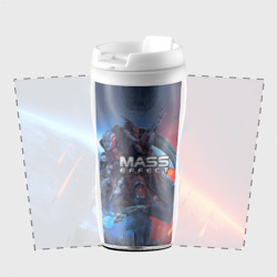Термокружка с принтом Mass Effect Legendary ed для любого человека, вид спереди №2. Цвет основы: белый