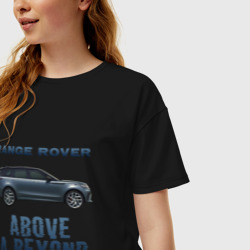 Женская футболка хлопок Oversize Range Rover Above a Beyond - фото 2