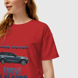 Женская футболка хлопок Oversize Range Rover Above a Beyond - фото 2