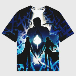 Женская футболка oversize 3D Sword Art Online Кирито Асуна