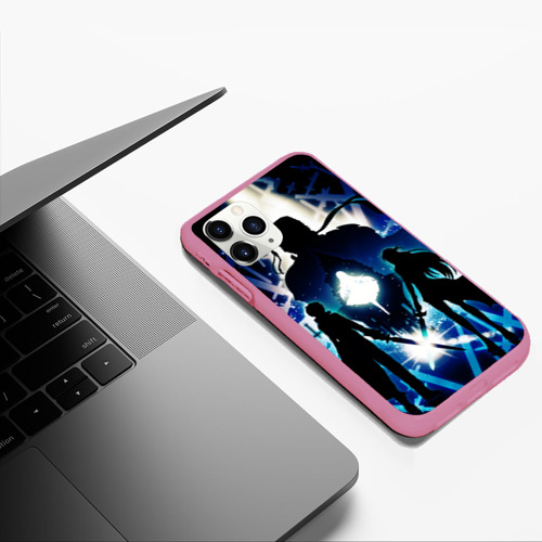 Чехол для iPhone 11 Pro Max матовый Sword Art Online Кирито Асуна, цвет малиновый - фото 5