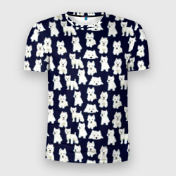 Мужская футболка 3D Slim Собаки Пушистики