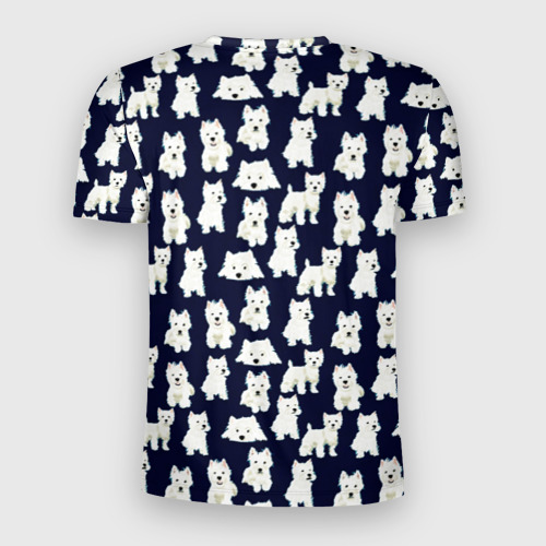 Мужская футболка 3D Slim Собаки Пушистики, цвет 3D печать - фото 2