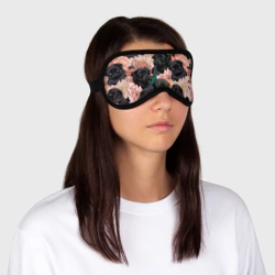 Маска для сна 3D Мопсы и Цветы - фото 2