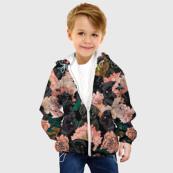 Детская куртка 3D Мопсы и Цветы - фото 2