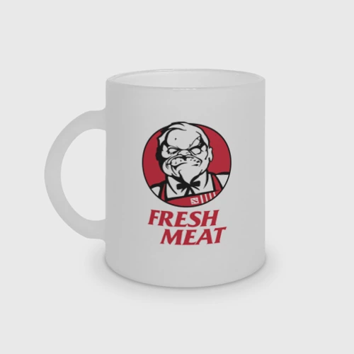 Кружка матовая стеклянная Pudge Dota Fresh Meat Пудж