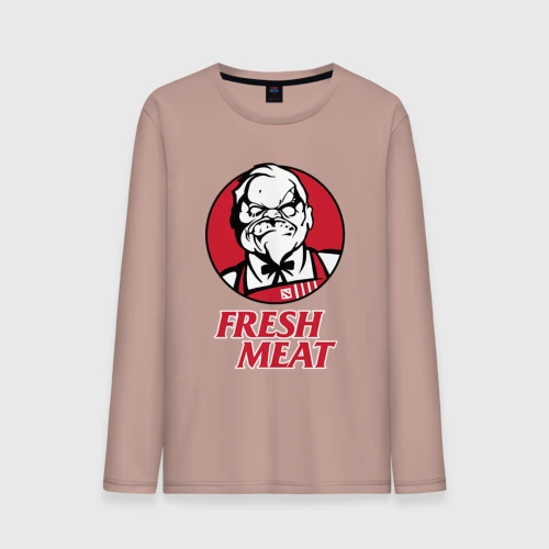 Мужской лонгслив хлопок Pudge Dota Fresh Meat Пудж