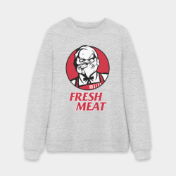 Мужской свитшот oversize без начеса хлопок Pudge Dota Fresh Meat Пудж