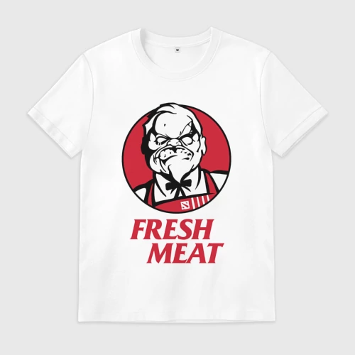 Мужская футболка хлопок Pudge Dota Fresh Meat Пудж
