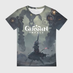 Женская футболка 3D Genshin Impact Noelle