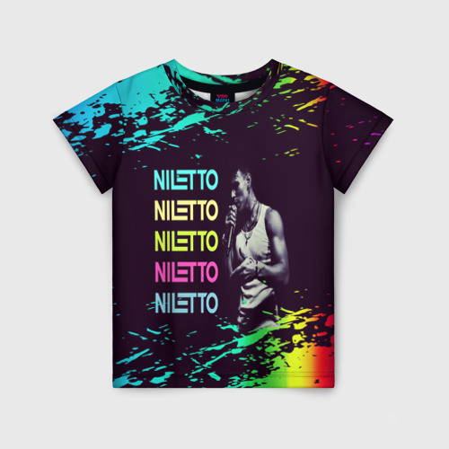 Детская футболка с принтом Niletto, вид спереди №1