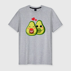 Мужская футболка хлопок Slim Семья авокадо