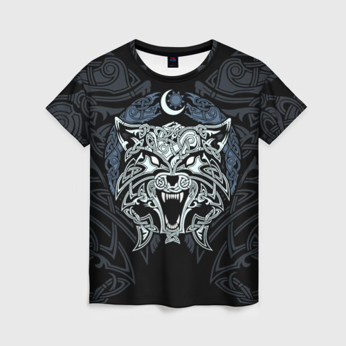 Женская футболка 3D Фенрир волк скандинавский, цвет 3D печать