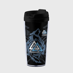 Термокружка-непроливайка Волк Фенрир скандинавский валькнут