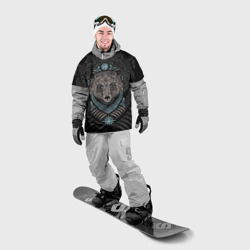 Накидка на куртку 3D Медведь скандинавский орнамент - фото 2