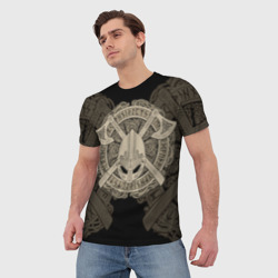 Мужская футболка 3D Эмблема с топорами - кельтский орнамент - фото 2