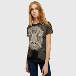 Женская футболка 3D Эмблема с топорами - кельтский орнамент - фото 2
