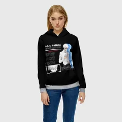 Женская толстовка 3D Сатору Гото Магическая битва - фото 2