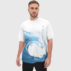 Мужская футболка oversize 3D Wave волны - фото 2