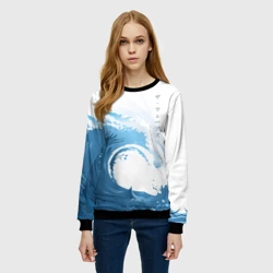 Женский свитшот 3D Wave волны - фото 2