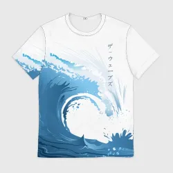 Мужская футболка 3D Wave волны