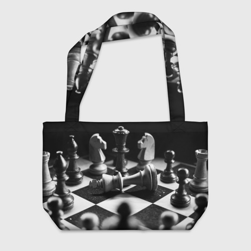Пляжная сумка 3D Шахматы фигуры доска ход мат - фото 2