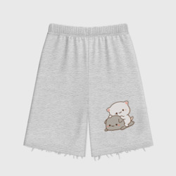 Женские шорты oversize футер хлопок Милые котики