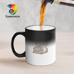 Кружка хамелеон Милые котики