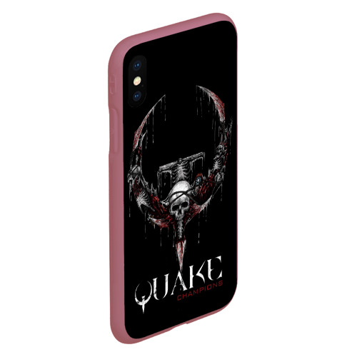 Чехол для iPhone XS Max матовый Quake Champions, цвет малиновый - фото 3