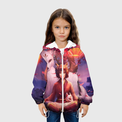 Детская куртка 3D Девушка-лиса, цвет белый - фото 4