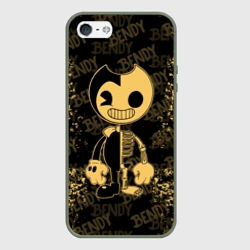 Чехол для iPhone 5/5S матовый Bendy And The Ink Machine краска