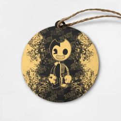 Деревянная игрушка круг Bendy And The Ink Machine краска