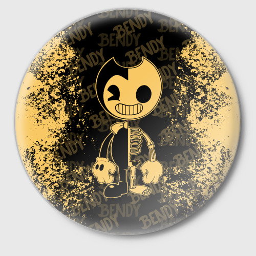 Значок Bendy And The Ink Machine краска, цвет белый