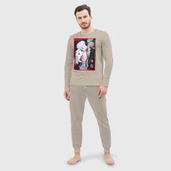 Мужская пижама с лонгсливом хлопок Сатору гото С кошечкой - фото 2
