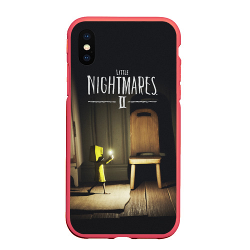 Чехол для iPhone XS Max матовый Little Nightmares 2, цвет красный