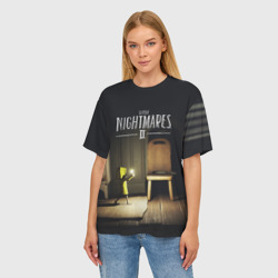 Женская футболка oversize 3D Little Nightmares 2 - фото 2