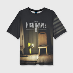 Женская футболка oversize 3D Little Nightmares 2