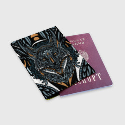 Обложка для паспорта матовая кожа Рисунок лиса - фото 2