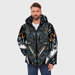 Мужская зимняя куртка 3D Рисунок лиса - фото 2