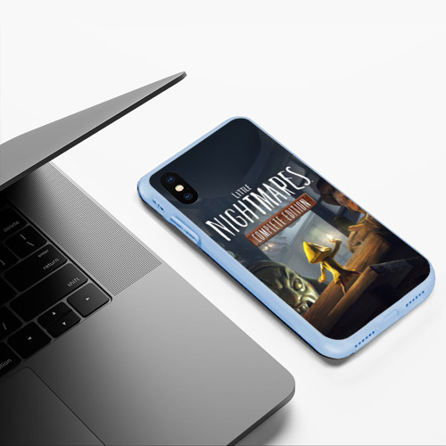 Чехол для iPhone XS Max матовый Little Nightmares 2, цвет голубой - фото 5