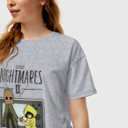 Женская футболка хлопок Oversize Little Nightmares 2 - фото 2