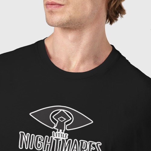 Мужская футболка хлопок с принтом Little Nightmares, фото #4